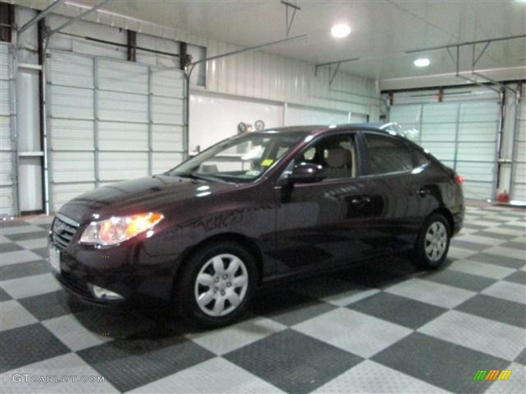 2007 Elantra GLS Sedan - Purple Rain / Beige photo #4