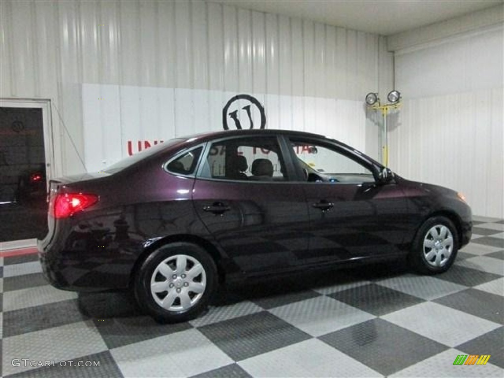 2007 Elantra GLS Sedan - Purple Rain / Beige photo #7