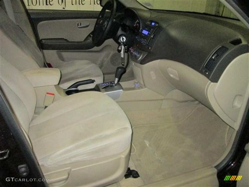 2007 Elantra GLS Sedan - Purple Rain / Beige photo #17