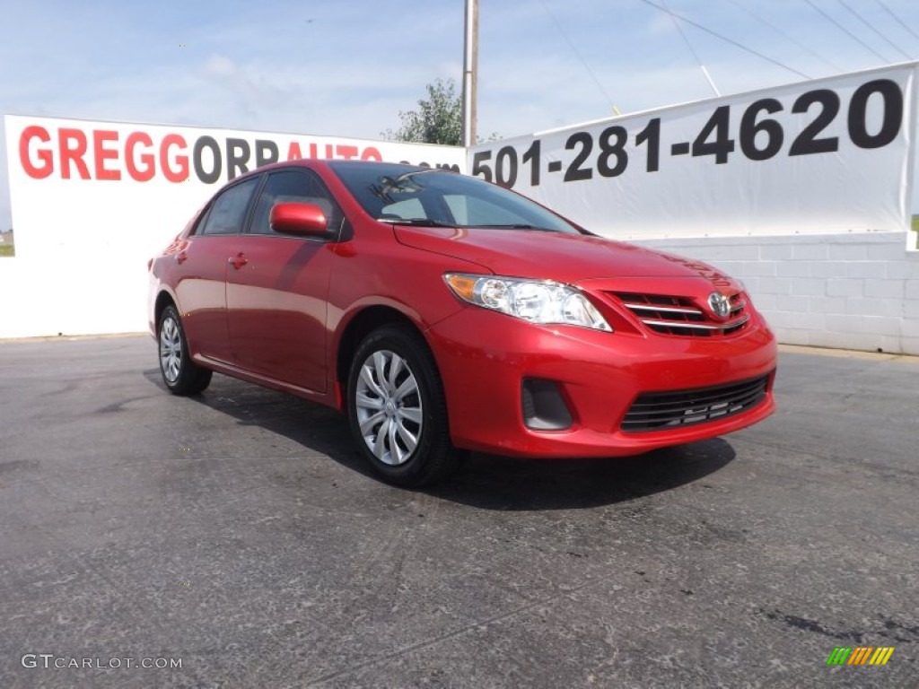 2013 Corolla LE - Barcelona Red Metallic / Bisque photo #1