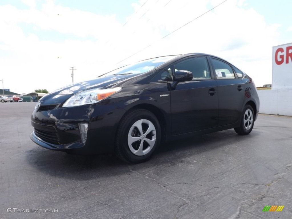 2013 Prius Three Hybrid - Black / Bisque photo #3