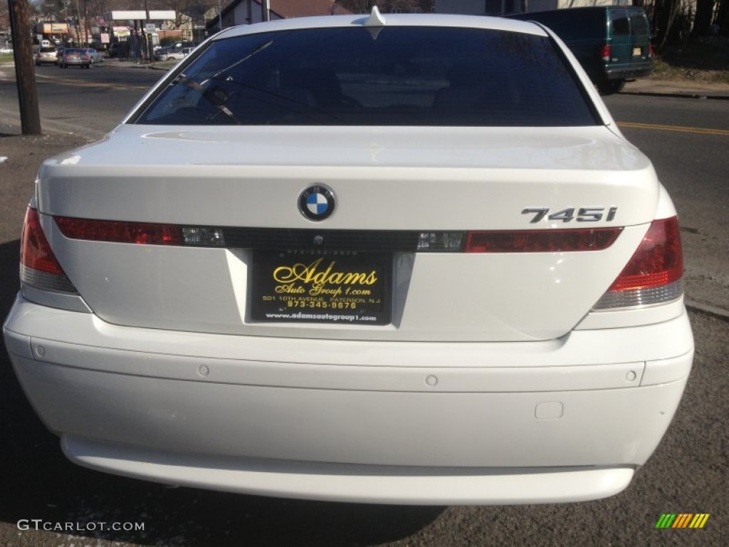 2005 7 Series 745i Sedan - Alpine White / Black/Black photo #5