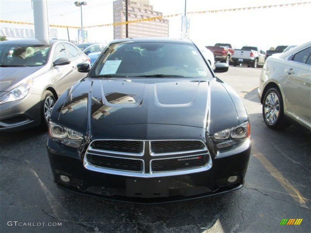 2012 Charger R/T Max - Pitch Black / Black photo #4