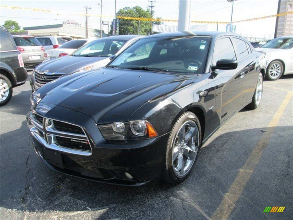 2012 Charger R/T Max - Pitch Black / Black photo #5