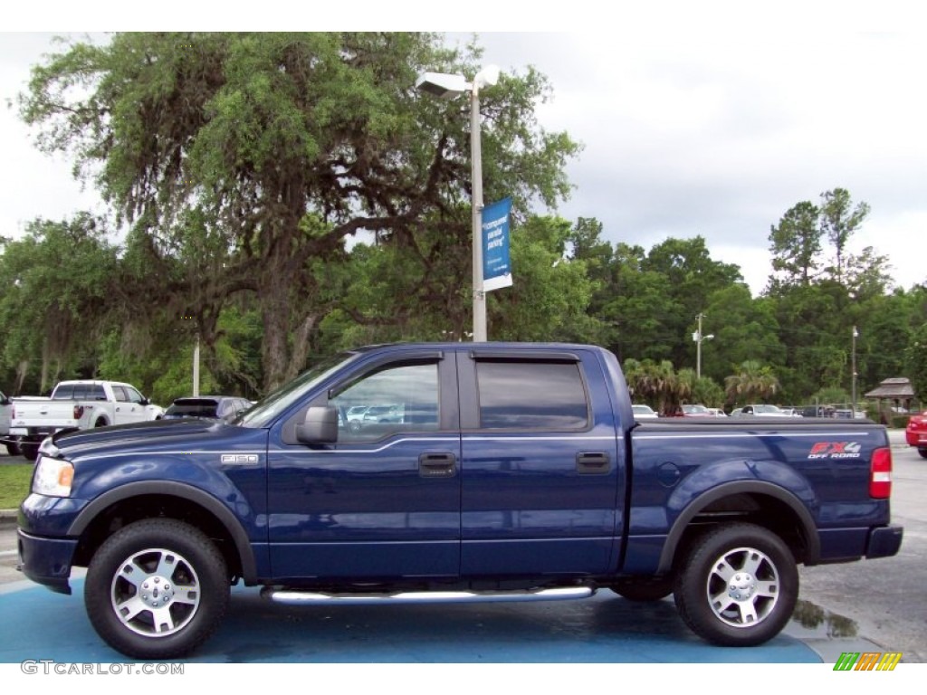2007 F150 FX4 SuperCrew 4x4 - Dark Blue Pearl Metallic / Black photo #2