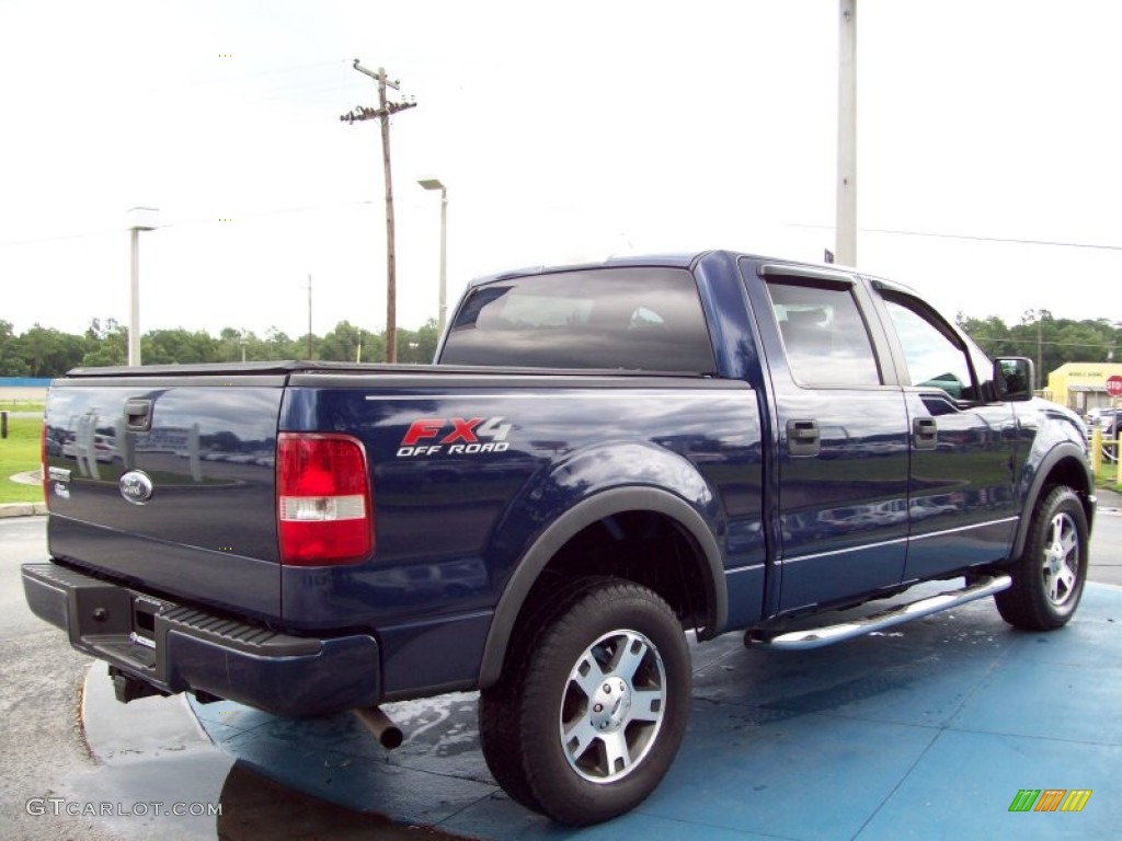 2007 F150 FX4 SuperCrew 4x4 - Dark Blue Pearl Metallic / Black photo #6