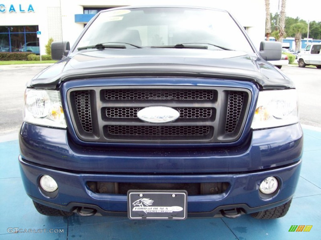 2007 F150 FX4 SuperCrew 4x4 - Dark Blue Pearl Metallic / Black photo #9