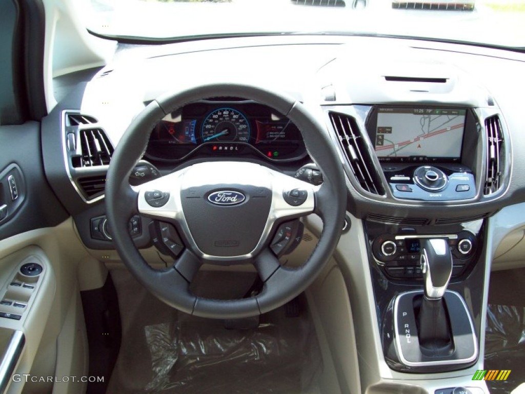 2013 Ford C-Max Energi Medium Light Stone Dashboard Photo #82009721