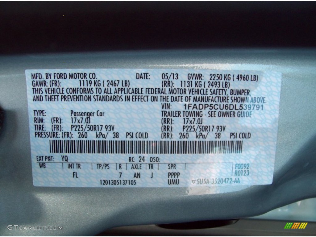 2013 C-Max Color Code YQ for Ice Storm Photo #82009814