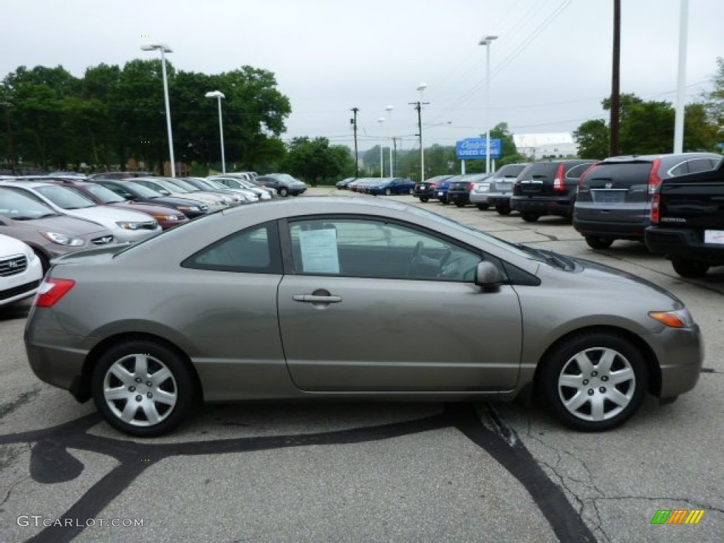 2006 Civic LX Coupe - Sparkle Gray Pearl / Gray photo #2