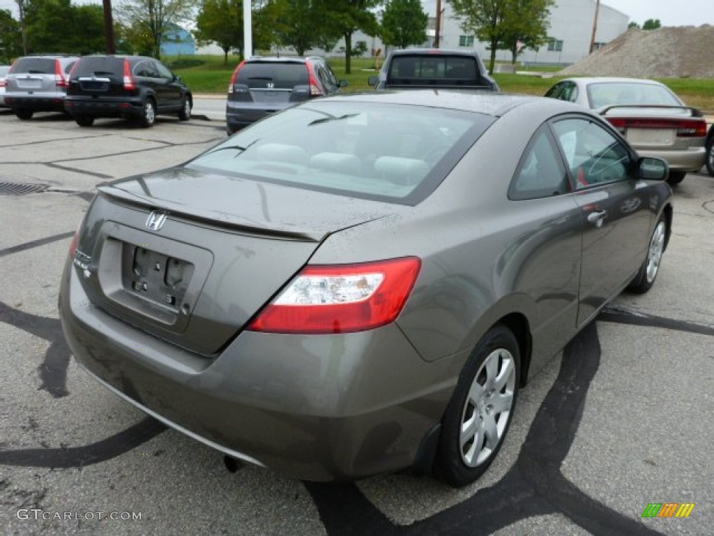 2006 Civic LX Coupe - Sparkle Gray Pearl / Gray photo #3