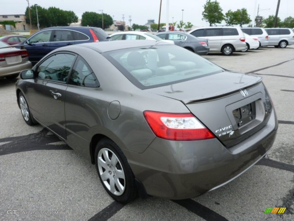 2006 Civic LX Coupe - Sparkle Gray Pearl / Gray photo #5