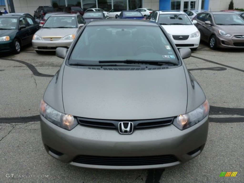 2006 Civic LX Coupe - Sparkle Gray Pearl / Gray photo #8