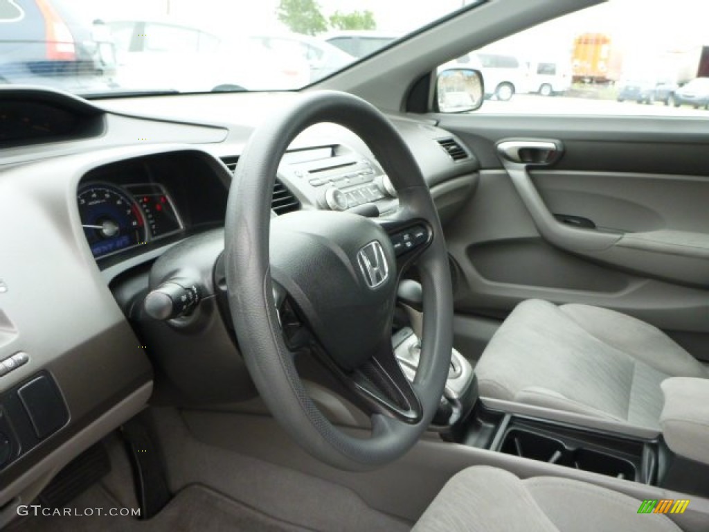 2006 Civic LX Coupe - Sparkle Gray Pearl / Gray photo #14