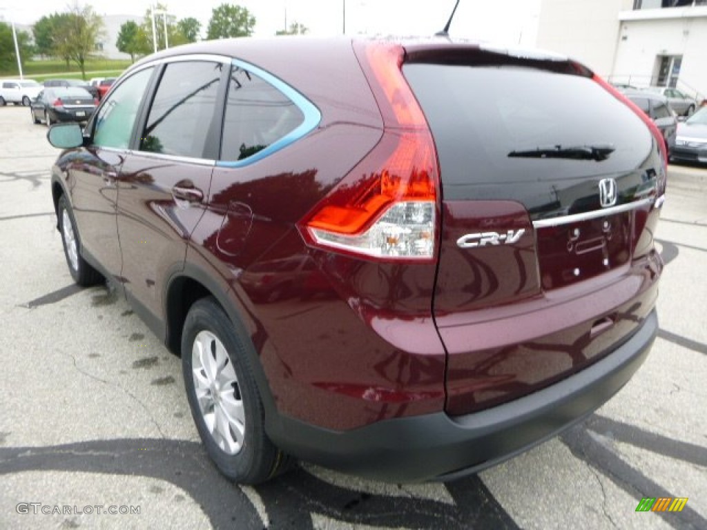 2013 CR-V EX AWD - Basque Red Pearl II / Gray photo #5