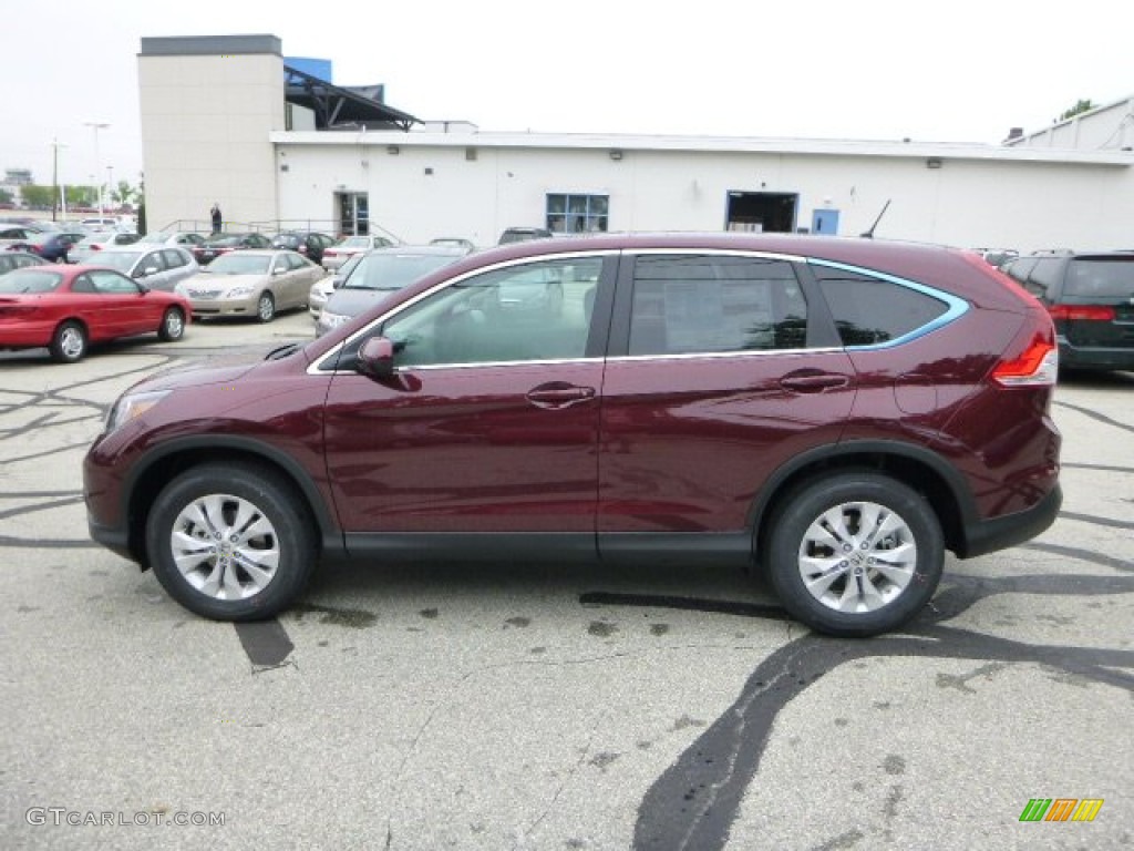 2013 CR-V EX AWD - Basque Red Pearl II / Gray photo #6