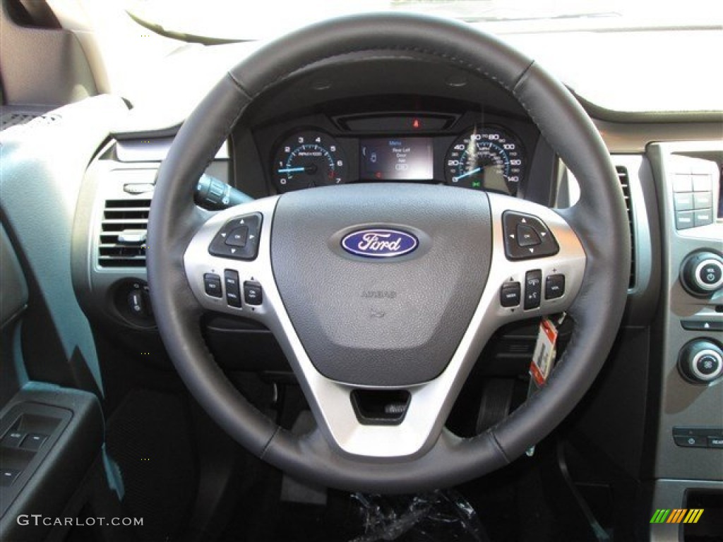 2014 Ford Flex SE Charcoal Black Steering Wheel Photo #82011248