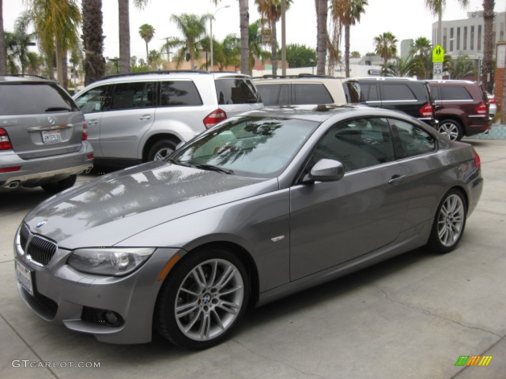 2011 3 Series 335i Coupe - Space Gray Metallic / Black photo #5