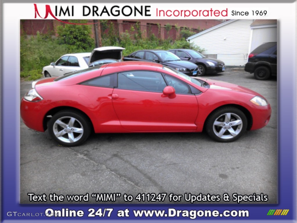 2006 Eclipse GS Coupe - Pure Red / Dark Charcoal photo #3