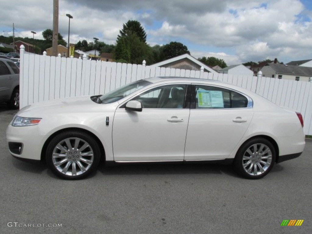 2009 MKS Sedan - White Suede / Light Camel photo #2