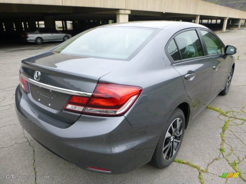 2013 Civic EX Sedan - Polished Metal Metallic / Black photo #3