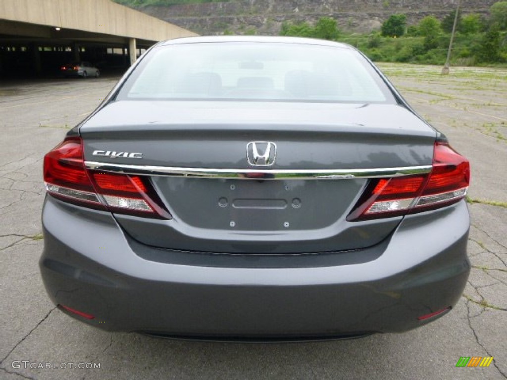 2013 Civic EX Sedan - Polished Metal Metallic / Black photo #4