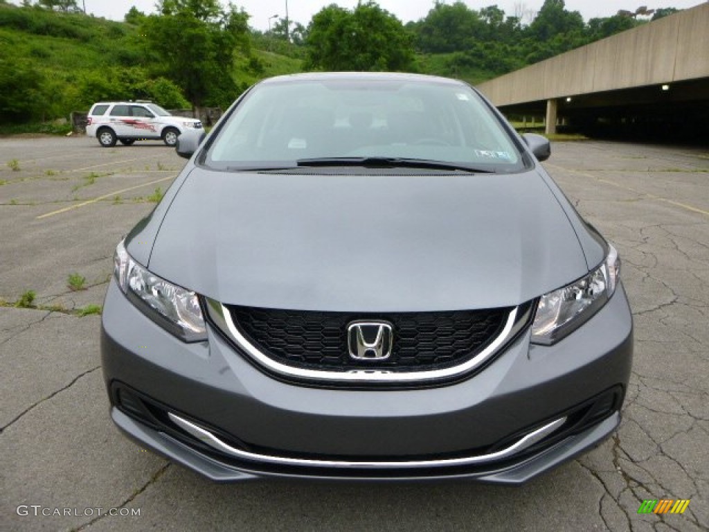 2013 Civic EX Sedan - Polished Metal Metallic / Black photo #8
