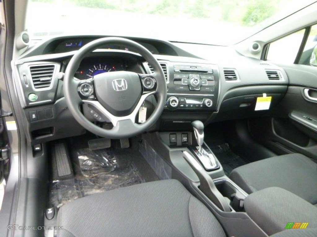 2013 Civic EX Sedan - Polished Metal Metallic / Black photo #12