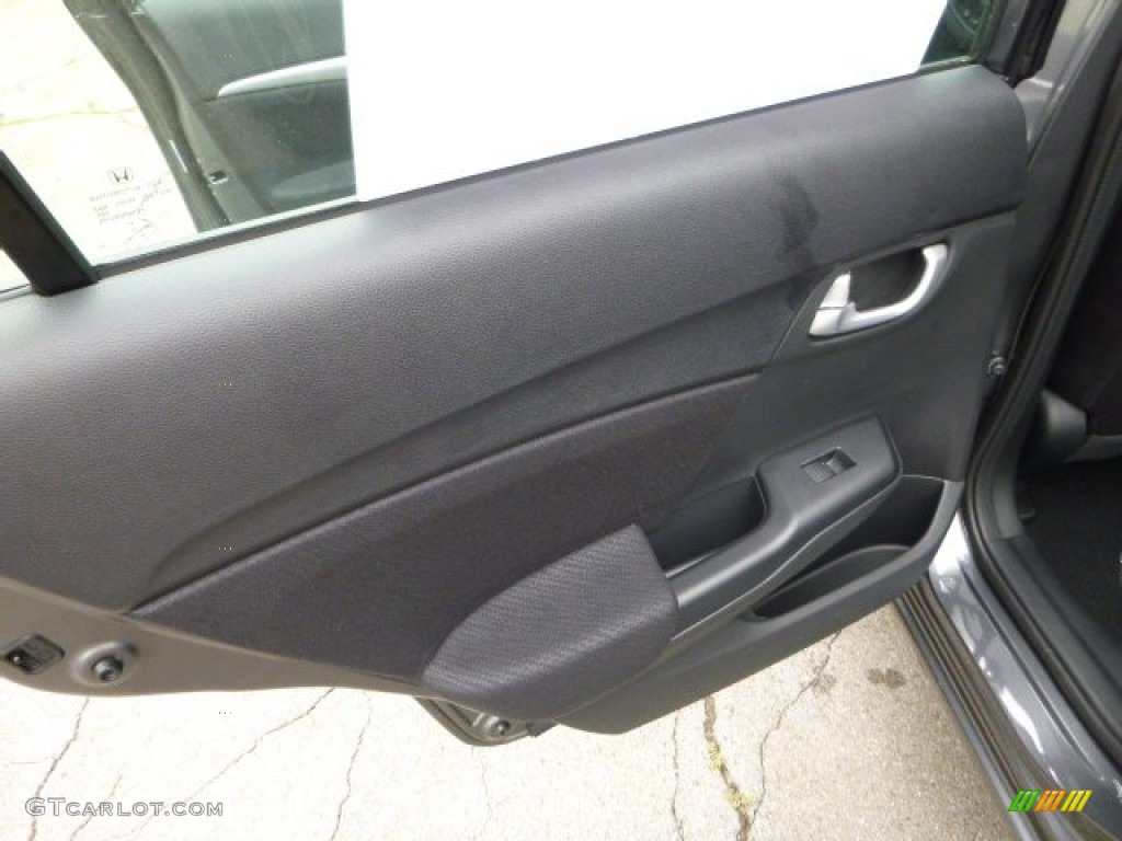 2013 Civic EX Sedan - Polished Metal Metallic / Black photo #13