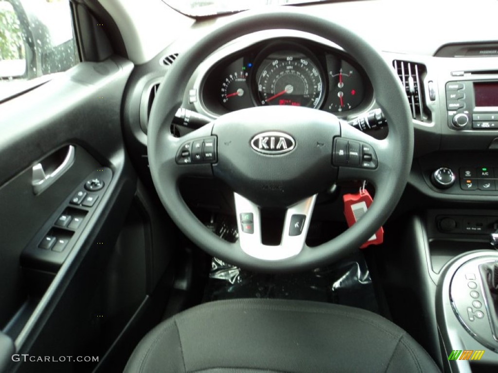 2012 Kia Sportage LX Black Steering Wheel Photo #82014866
