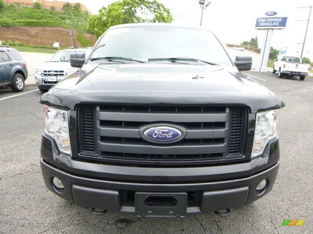 2010 F150 STX Regular Cab 4x4 - Tuxedo Black / Medium Stone photo #6