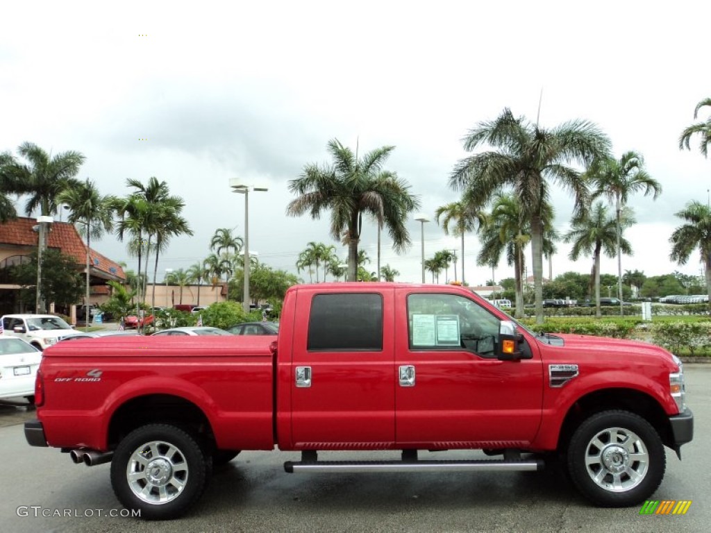 Red 2009 Ford F350 Super Duty FX4 Crew Cab 4x4 Exterior Photo #82015247