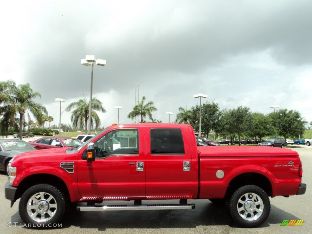 Red 2009 Ford F350 Super Duty FX4 Crew Cab 4x4 Exterior Photo #82015444