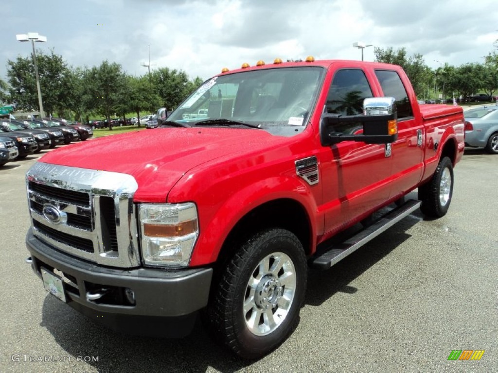 Red 2009 Ford F350 Super Duty FX4 Crew Cab 4x4 Exterior Photo #82015471