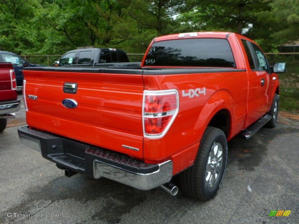 2013 F150 XLT SuperCab 4x4 - Race Red / Steel Gray photo #2
