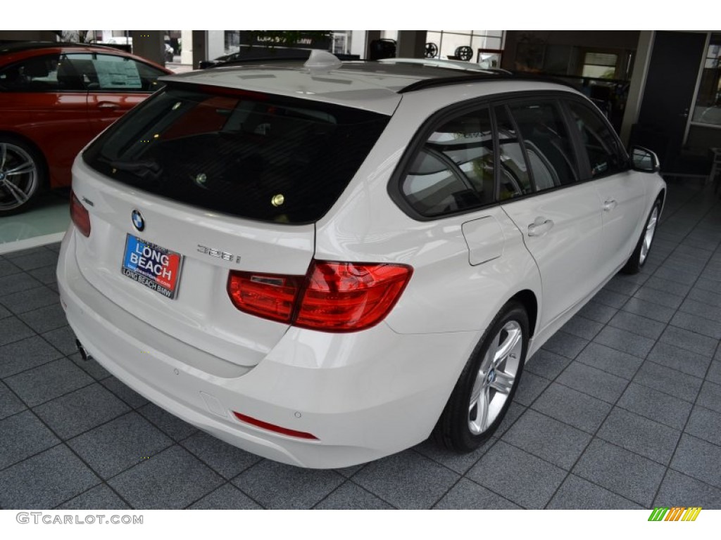 2014 3 Series 328i xDrive Sports Wagon - Mineral White Metallic / Black photo #3