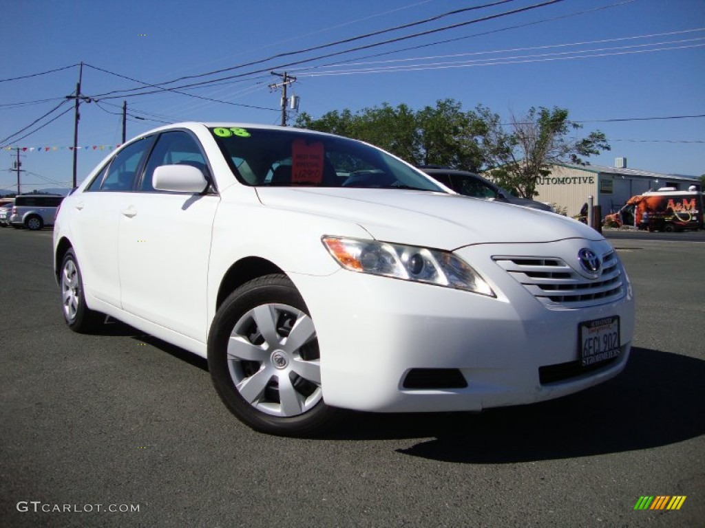 2008 Camry LE V6 - Super White / Ash photo #1