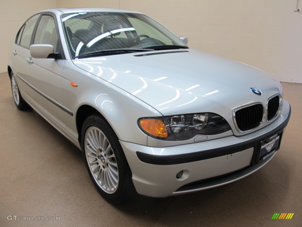 2002 3 Series 325xi Sedan - Titanium Silver Metallic / Black photo #1