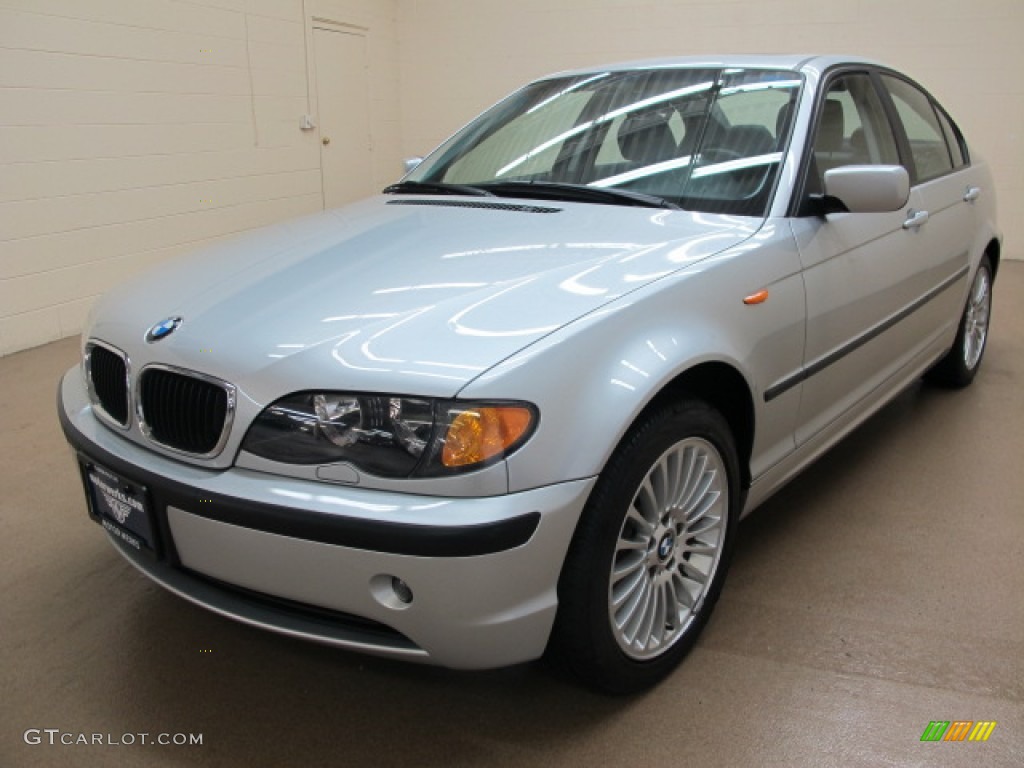 2002 3 Series 325xi Sedan - Titanium Silver Metallic / Black photo #3