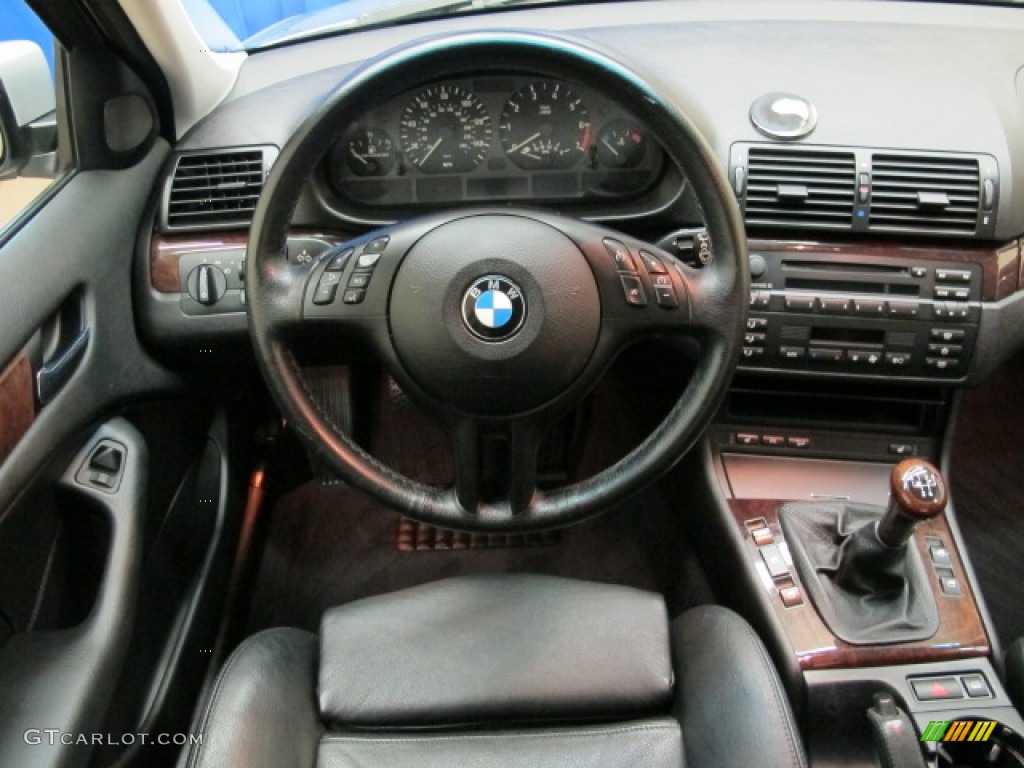 2002 3 Series 325xi Sedan - Titanium Silver Metallic / Black photo #23