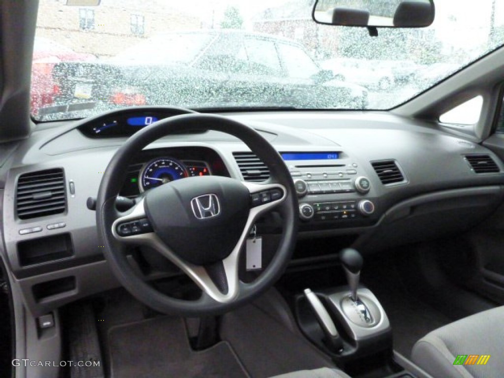 2010 Civic EX Sedan - Crystal Black Pearl / Gray photo #6