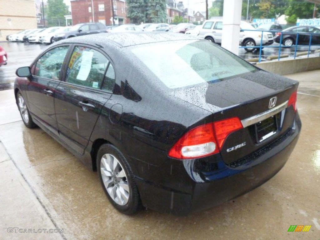 2010 Civic EX Sedan - Crystal Black Pearl / Gray photo #10