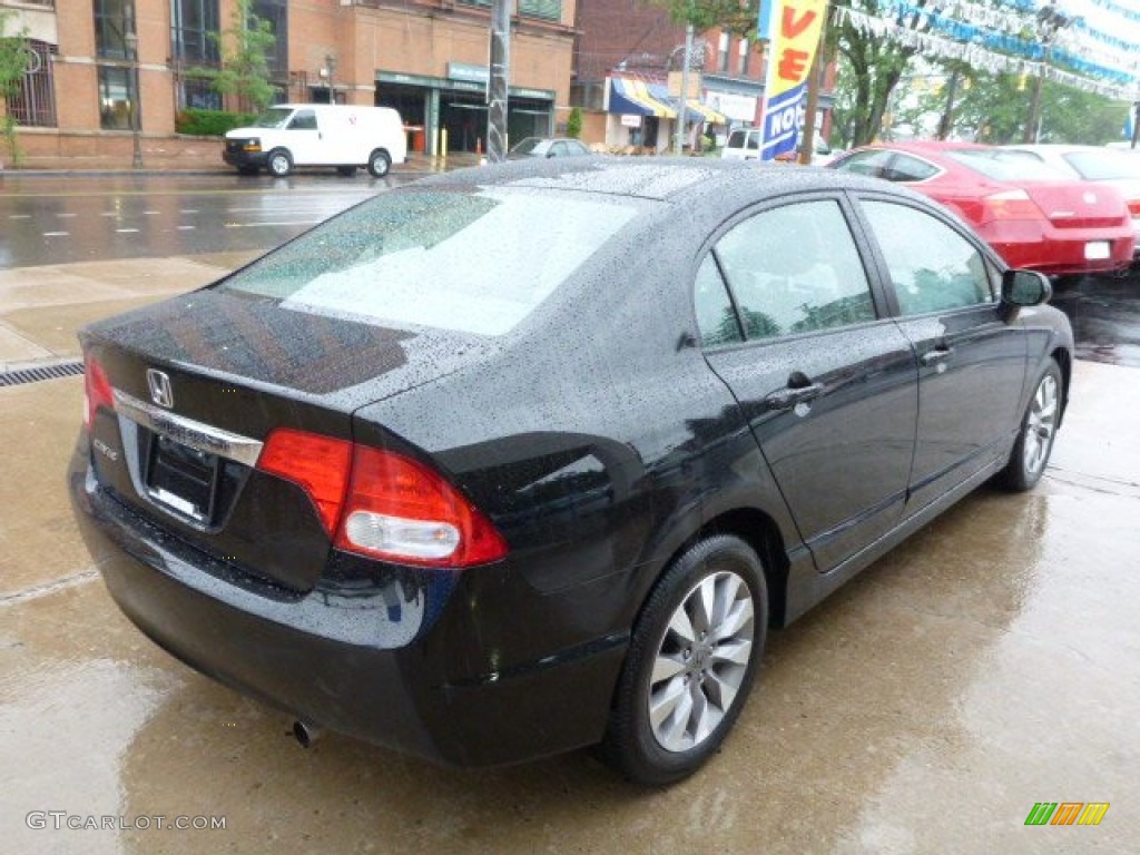 2010 Civic EX Sedan - Crystal Black Pearl / Gray photo #12