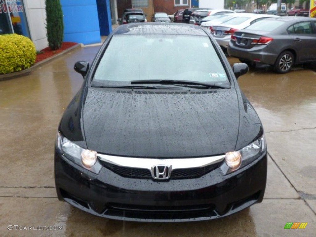 2010 Civic EX Sedan - Crystal Black Pearl / Gray photo #14