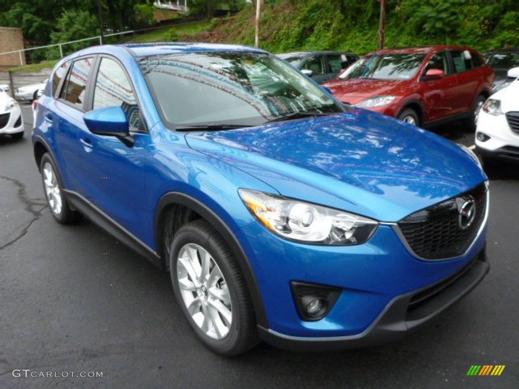2014 CX-5 Grand Touring AWD - Sky Blue Mica / Black photo #7