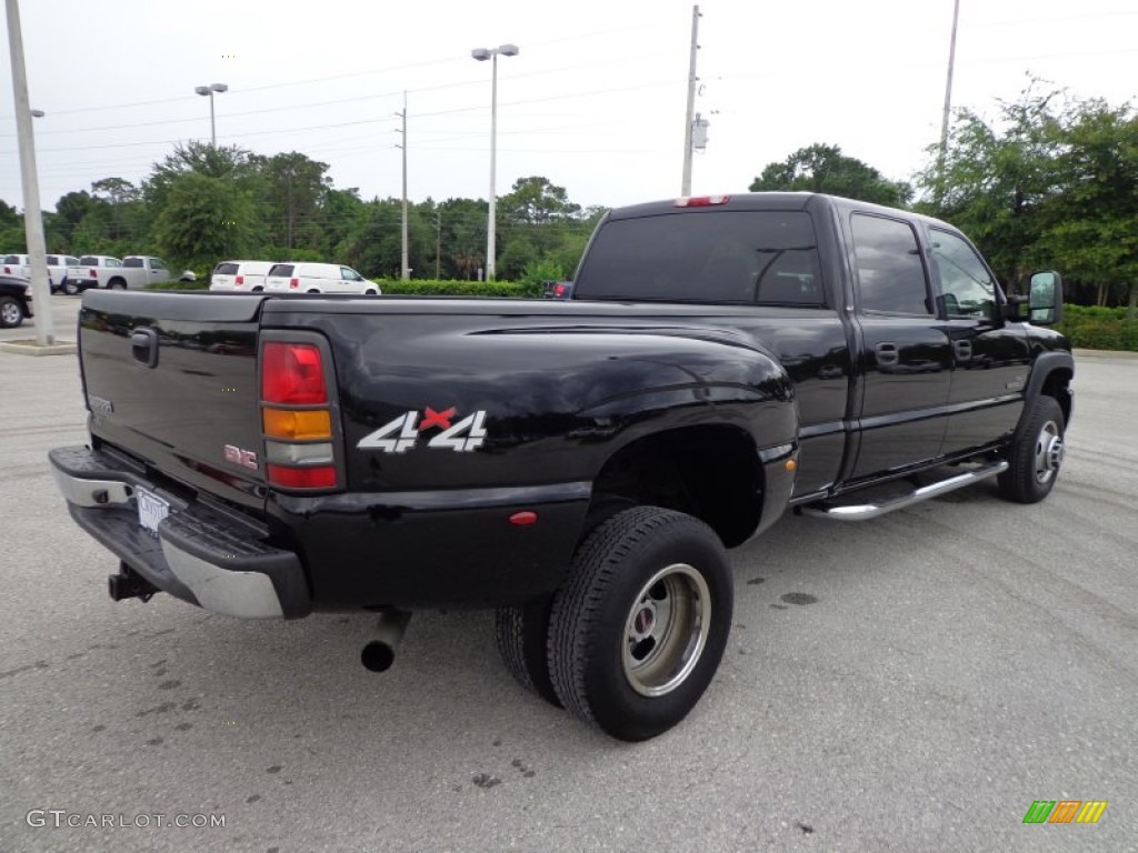 2006 Sierra 3500 SLT Crew Cab 4x4 Dually - Onyx Black / Neutral photo #8