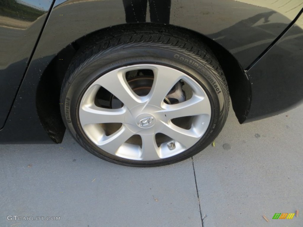 2012 Elantra Limited - Midnight Black / Gray photo #13