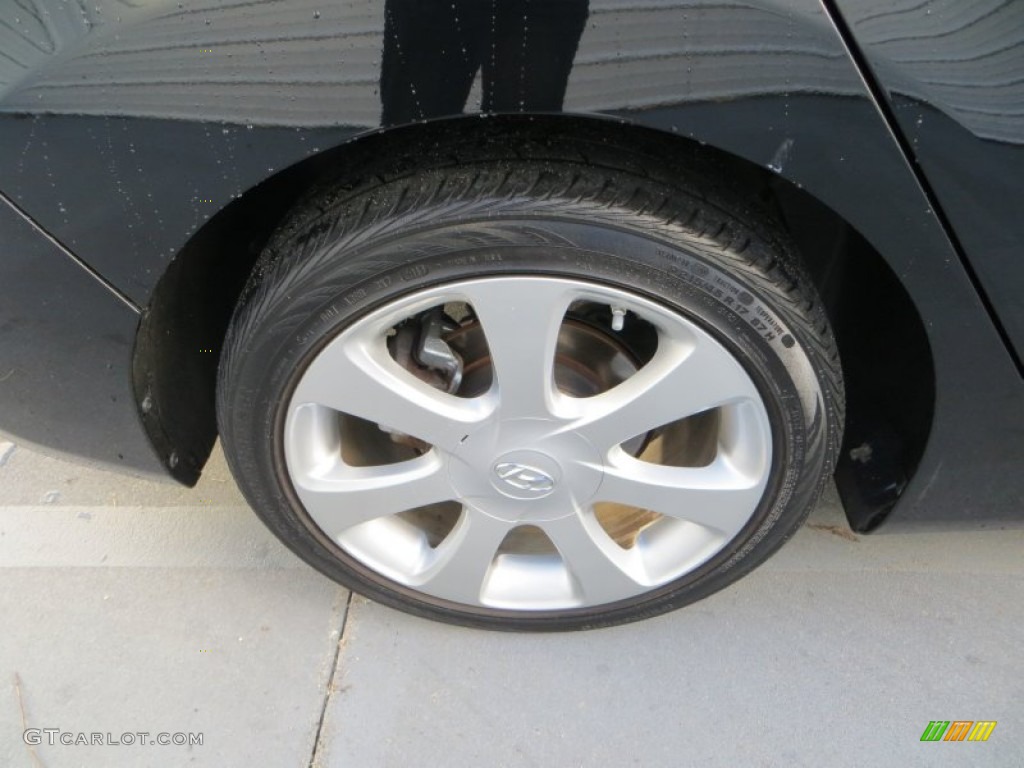2012 Elantra Limited - Midnight Black / Gray photo #14
