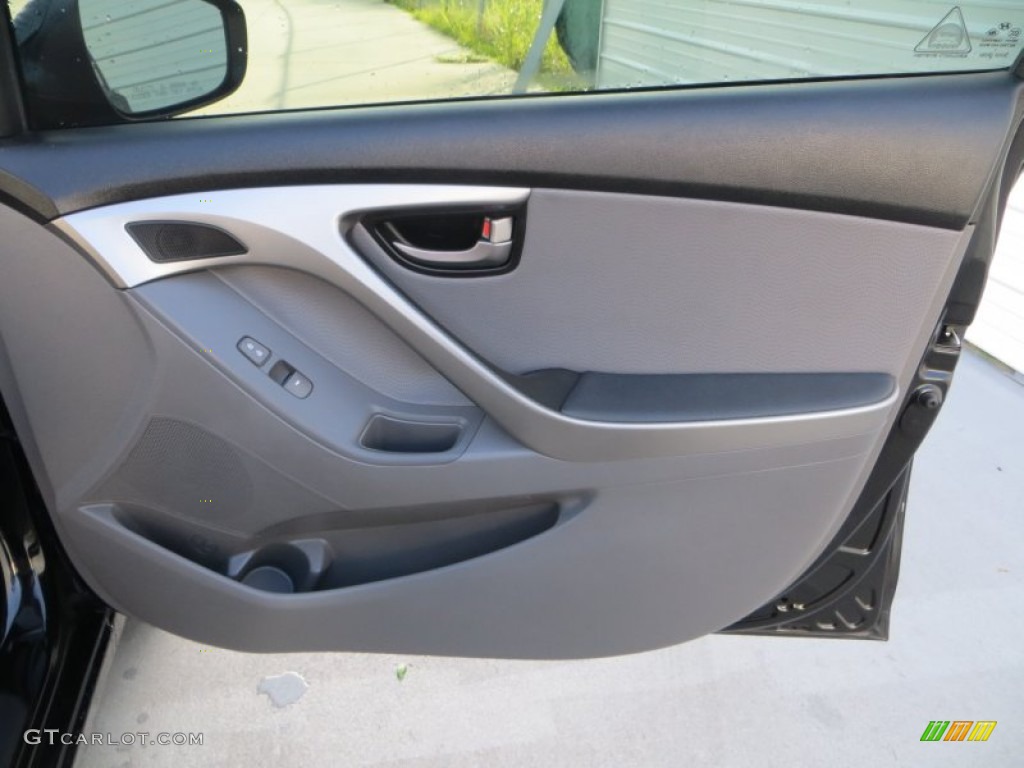 2012 Elantra Limited - Midnight Black / Gray photo #24