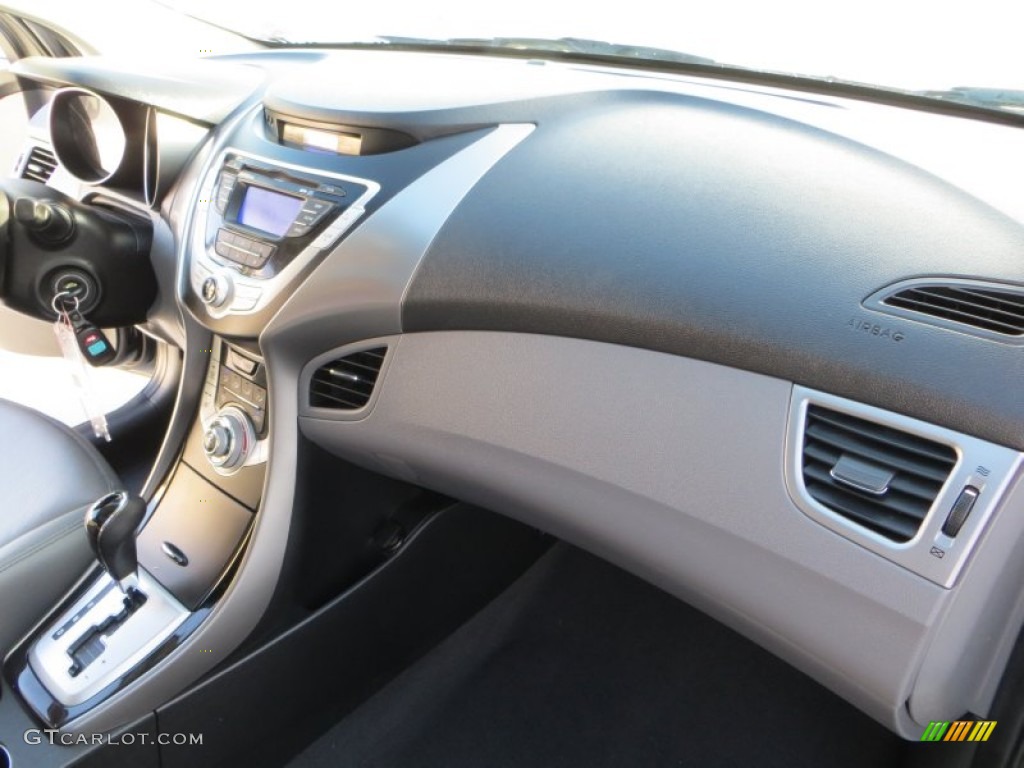 2012 Elantra Limited - Midnight Black / Gray photo #25